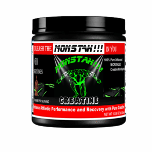 Monstah Micronized Creatine Monohydrate Powder, Unflavored, 60 Servings, 300 Grams